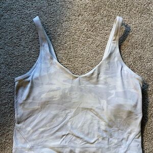 Lululemon Athletica Gray/White Camouflage Crop Top